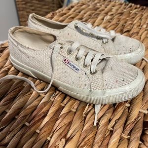 Superga Speckled White Sneakers